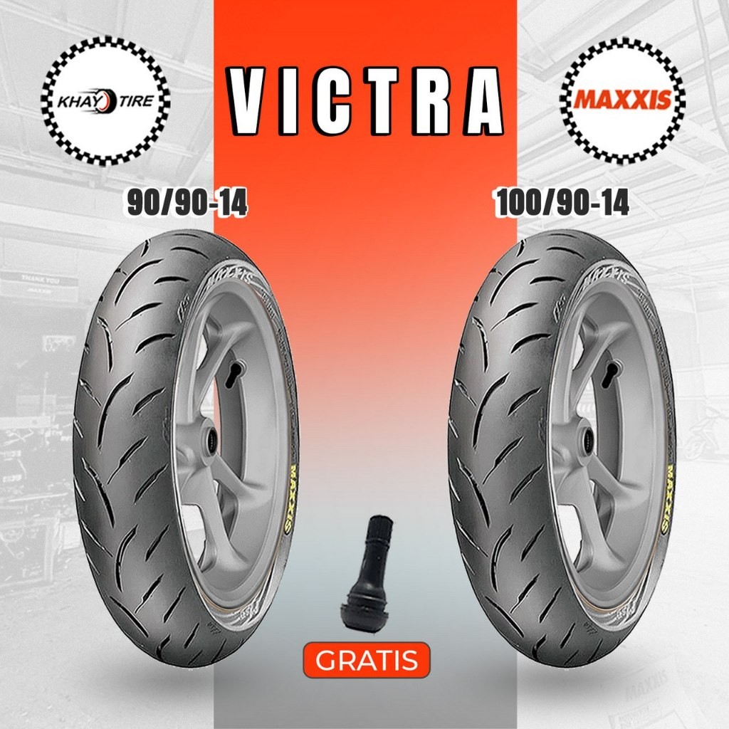 Paket Ban Motor YAMAHA LEXI MAXXIS VICTRA 90/90-14 + 100/90-14 Tubeless