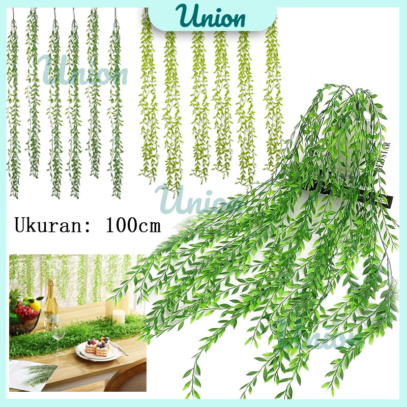 Daun Juntai Plastik Artificial Tanaman Gantung Hias Dekorasi Taman