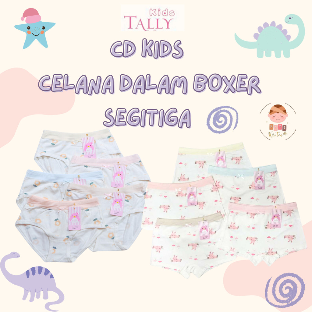 TALLY CD KIDS Celana Dalam BOXER Segitiga CD Anak Perempuan Girl Lembut Remaja Wanita Hot Pant