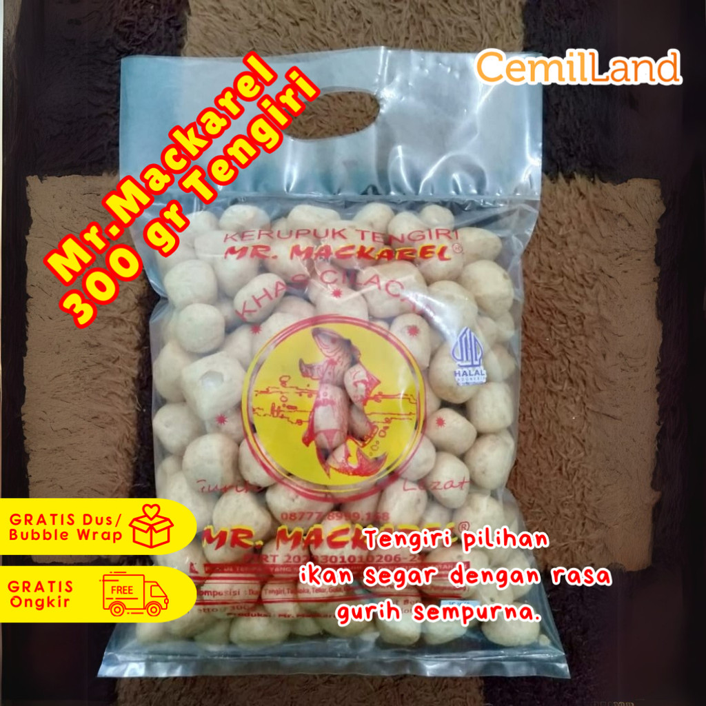 

Kerupuk Ikan Tengiri Mister Mackarel 300 gr / Amplang Tenggiri Camilan Krupuk Snack Jajan Kriuk Getas Cemilan Kiloan Murah