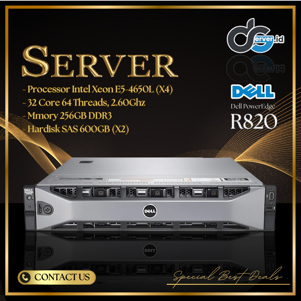 Server Dell PowerEdge R820 32Core 64Thread