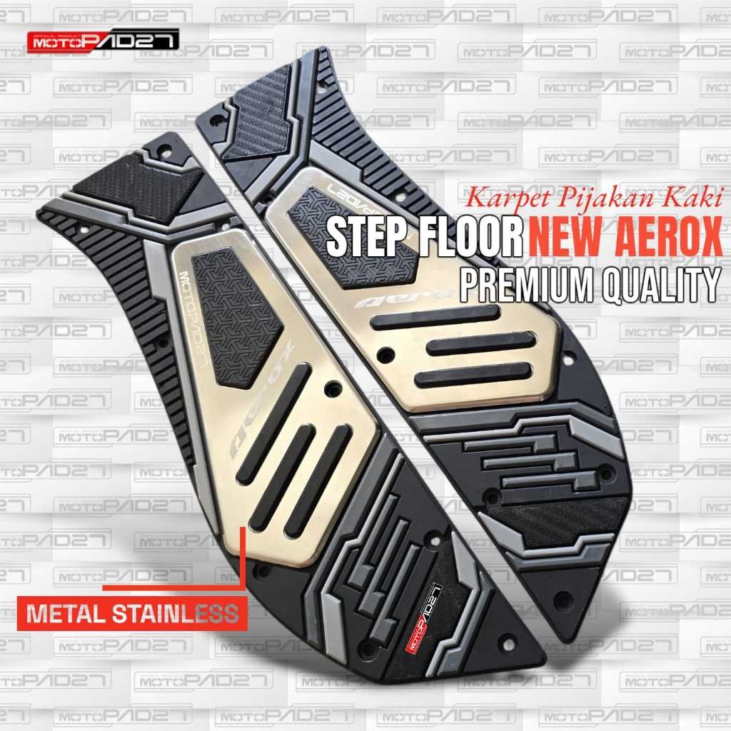 Karpet Aerox 155 Aksesoris Motor Yamaha Aerox 155 - Karpet Motor Aerox Bahan Satinless Steel - Karpe