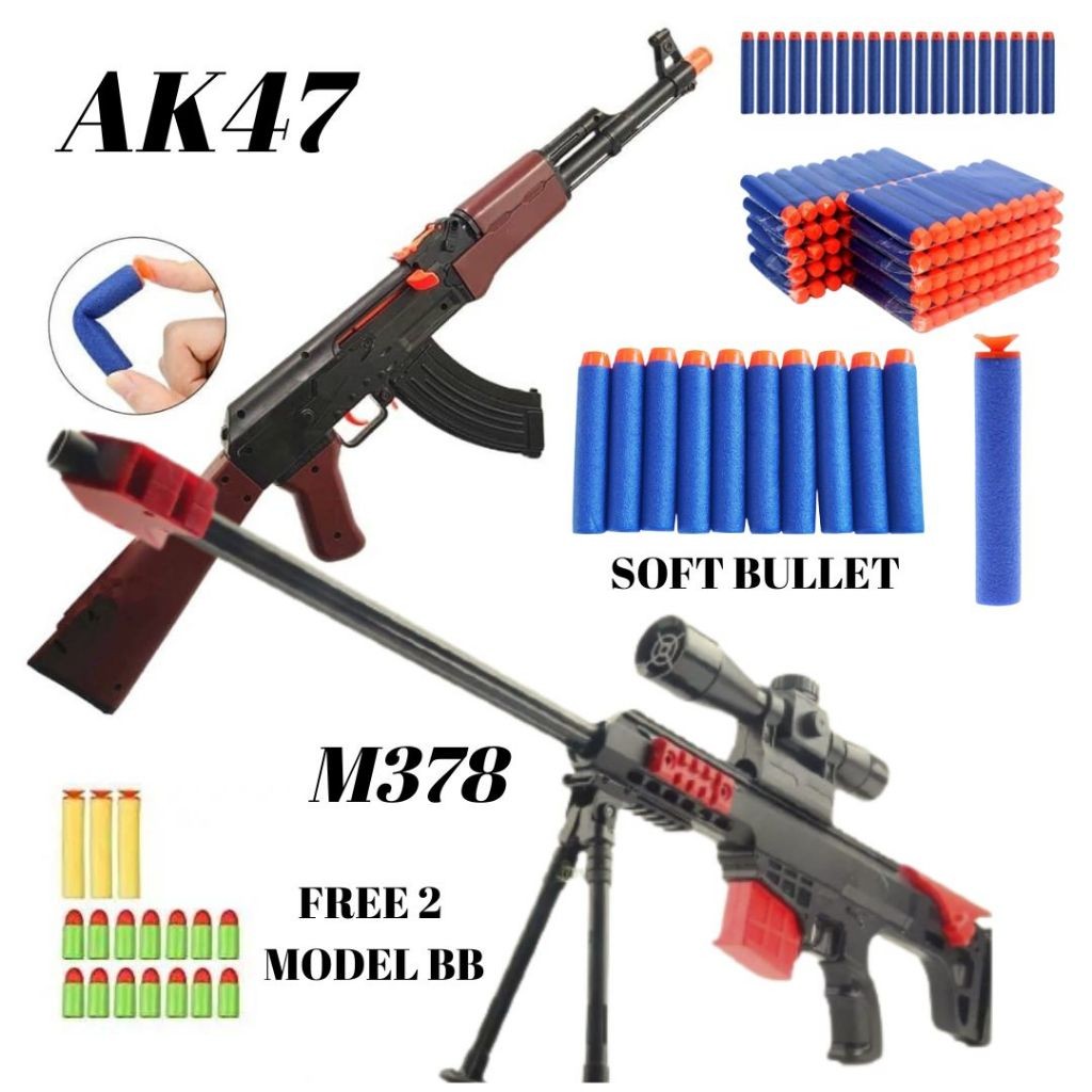 ZDANT9G tembakan mainan peluru busa m378 bro1222 untuk anak anak