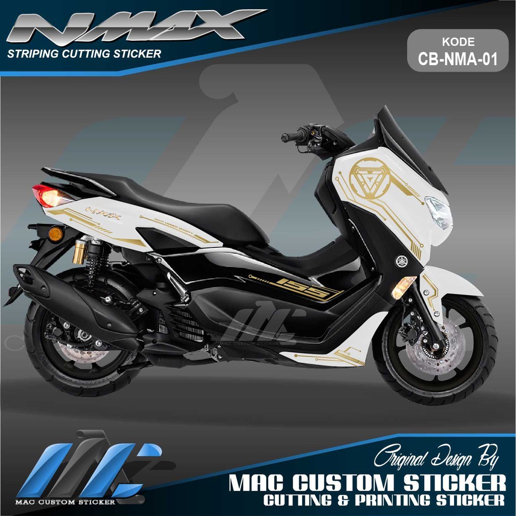 Cutting Sticker Nmax New - Stiker Nmax 2020 - Stiker Warna Gold - Cb Nma 01