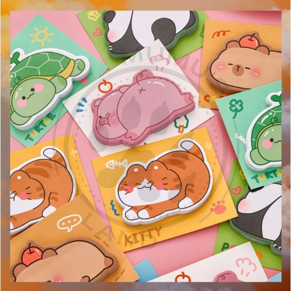 

Sticky Notes Motif Binatang Tempelan Kertas Catatan Memo Note Karakter Animal Lucu Unik Import Viral