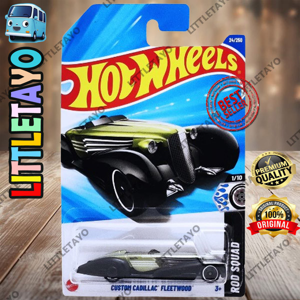 Hotwheels Custom Cadillac Fleetwood Hijau Hitam Classic Car