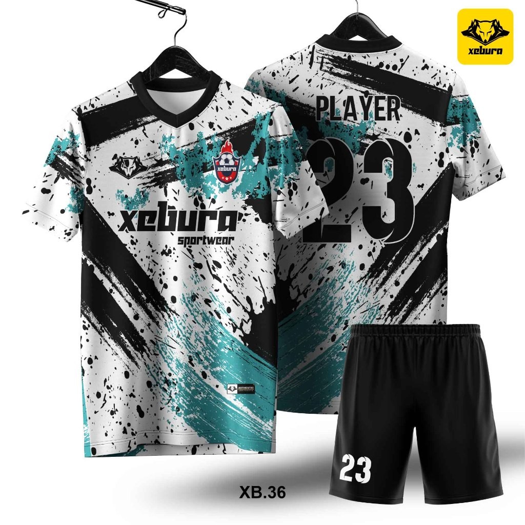 JERSEY FUTSAL CUSTOM FULL PRINT PREMIUM FREE NAMESET