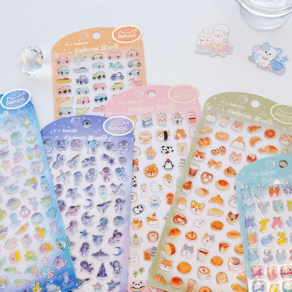 

Korean Import Original NEKONI Kawaii Mini Animals Waterproof PVC Stickers Scrapbooking Diy Journal Stationery Sticker Cute Deco