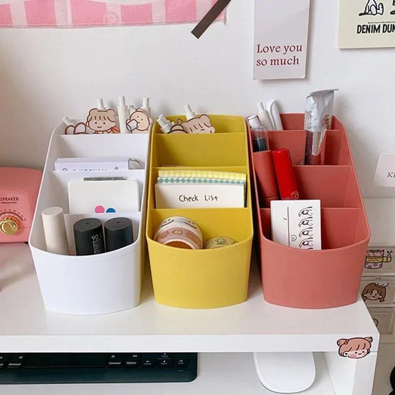 

Large Capacity Cute Pen Holder Desk Accessories Pencil Storage Box Desktop Organizer Stand Case School Office Stationery