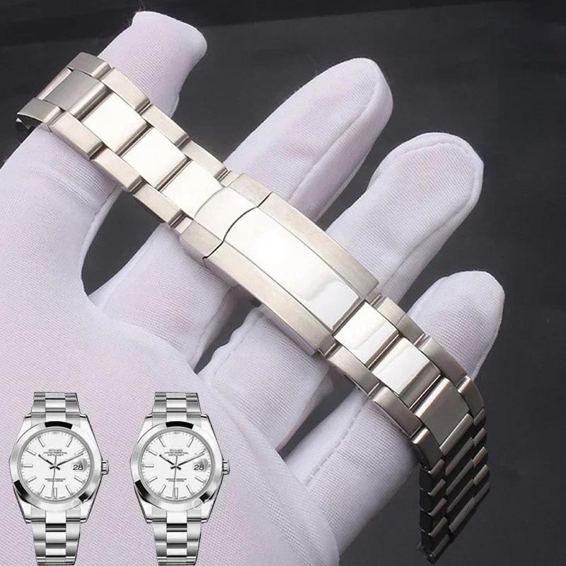 Solid Stainless Steel Men Watch Band For Rolex Oyster Perpetual Datejust DAYTONA SUBMARINER Luxury B
