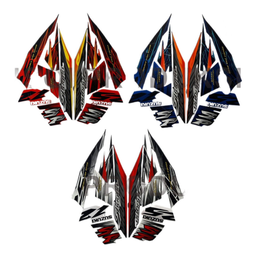 STIKER STRIPING STANDART SHOGUN 125 SP 2007 | STIKER BODY SUZUKI SHOGUN 125 SP 2007 | TERMURAH