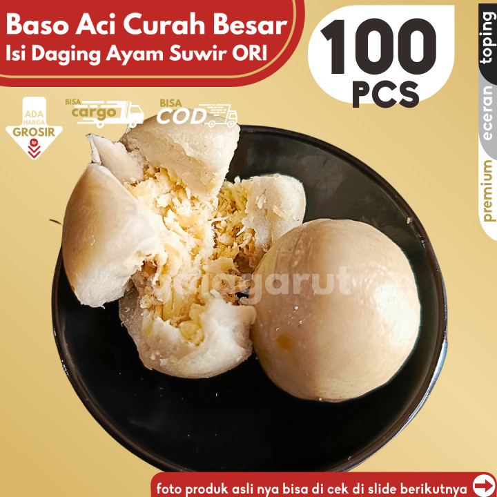 

Baso Aci CILOK BESAR 100pcs PENTOL ISI AYAM SUWIR ORI by Gaiagarut