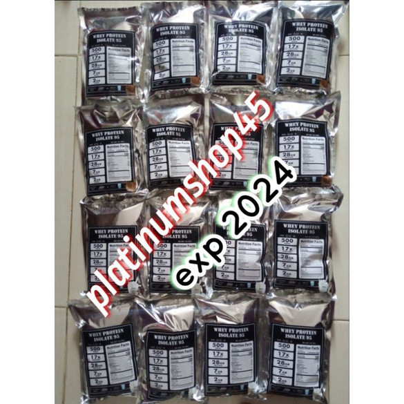 [Beli 3 Gratis 1] Whey Protein Isolate WPI 95 500g Susu Diet Gym Workout Suplemen Fitness Meal Repla