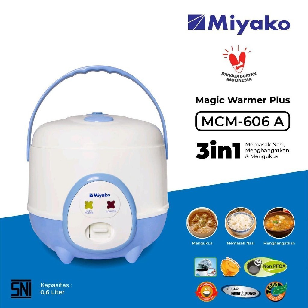 Magic com miyako MCM-606 A/ Rice cooker miyako mcm606a / Miyako mcm606 penanak nasi 0.6 liter