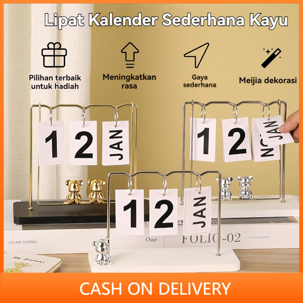 

【Ready stock】Beruang Kalender Ornamen Ruang Tamu Ruang Kantor Kalender Desktop Kantor Kreatif Kerajinan Logam Besi Eropa Bear Calendar Ornament Living Room Office Desktop Calendar Creative European Iron Metal Crafts