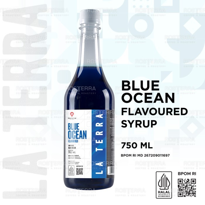 Syrup Blue Ocean Flavor Minuman Rasa 750 ml La Terra