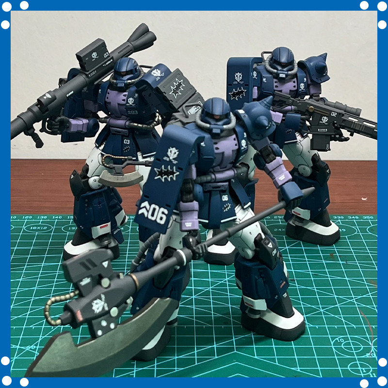 Gaogao Hg 1/144 Zaku Ms-06R-1A Assembly Model Action Model Kit 005 003 Zaku Ii High Sniper Rifle Axe