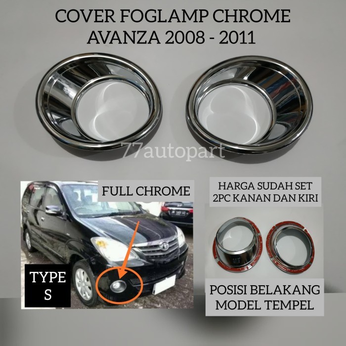 Cover foglamp ring lampu kabut avanza type S 2007 2011