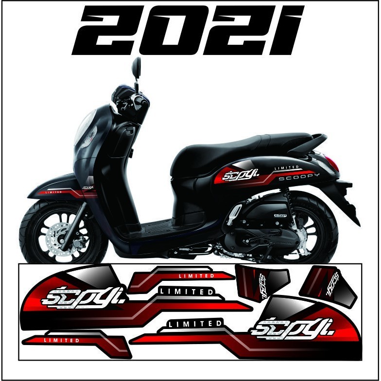 VARIASI STIKER HONDA SCOOPY BARU 2016-2021 STICKER LIS THAILOOK STRIPING SCOOPY 2021 STICKER SCOOPY