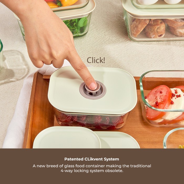 Neoflam Set Clik Glass Food Container - Set 1