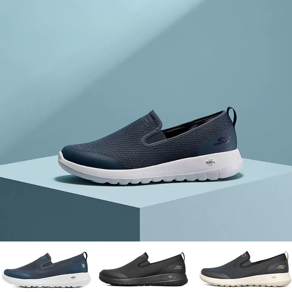 Sepatu Sneakers kasual casual pria hitam  slip on cowok  sepatu rajut pria shoes