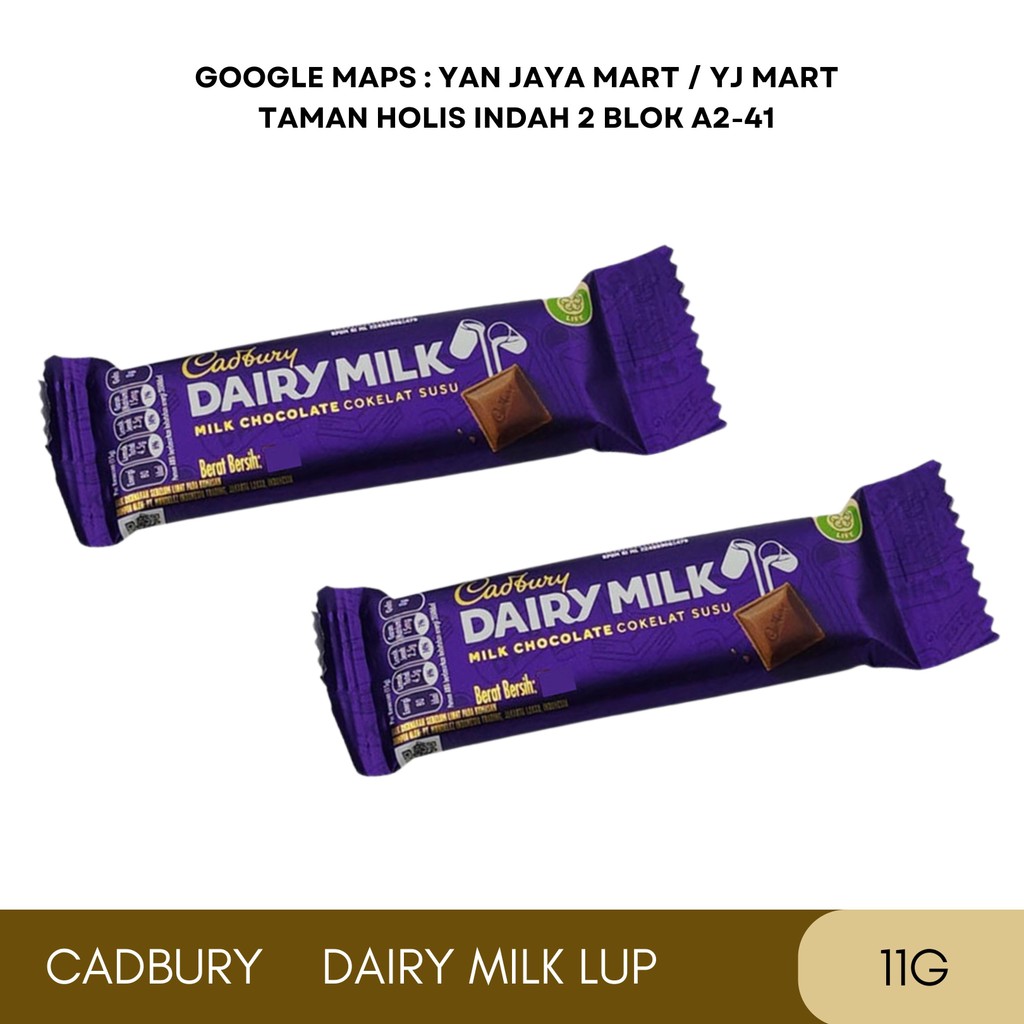 

Cadbury Dairy Milk Lup / Coklat Susu / Chocolate / Import Australia / Milk Chocolate Kemasan 11g 1 PCS