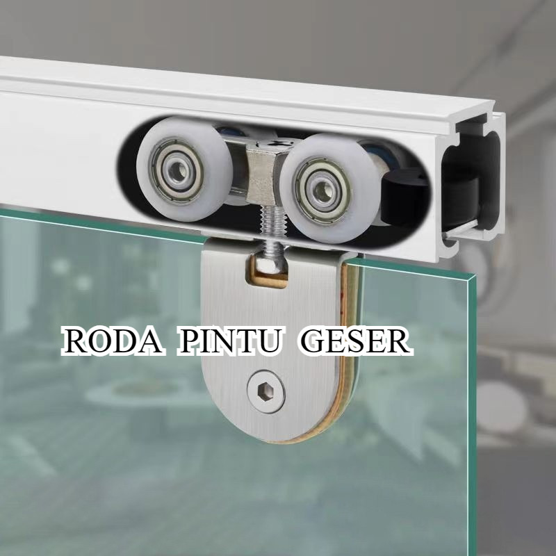 RODA PINTU GESER Rel Pemandu Pintu Geser/Roda Pintu Geser/Roda Gantung Kamar Mandi