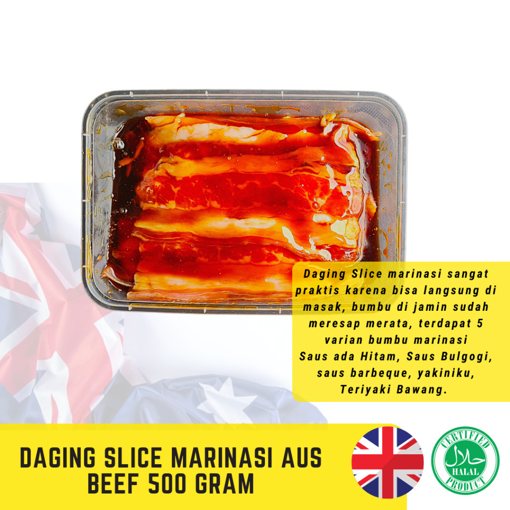 

MARINASI Beef Slice Daging Sapi Marinasi Frozen HALAL