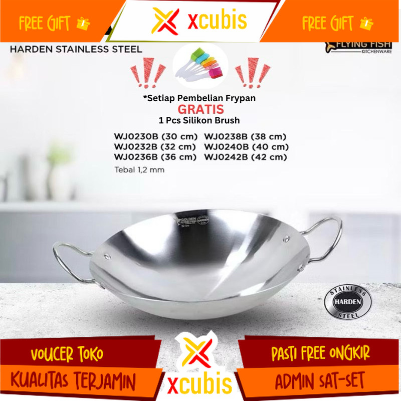 Wajan Anti Lengket Stainless Steel - Kuali - Penggorengan