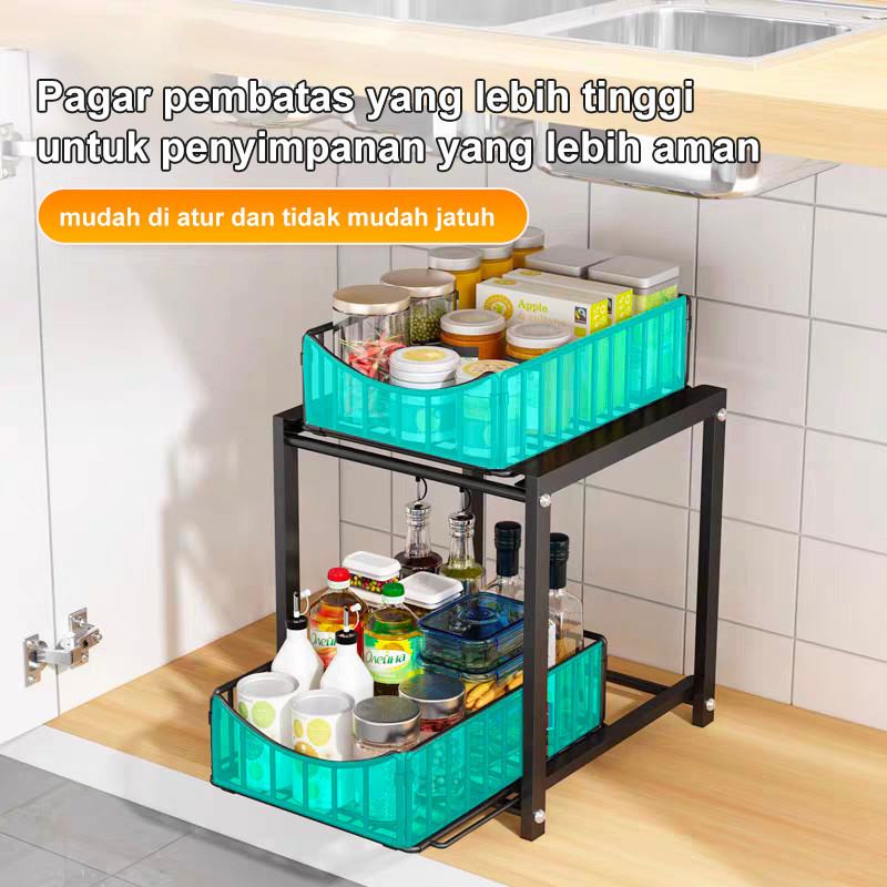 Lakepu Rak Dapur Stainless steel Rak Lemari Dapu pku