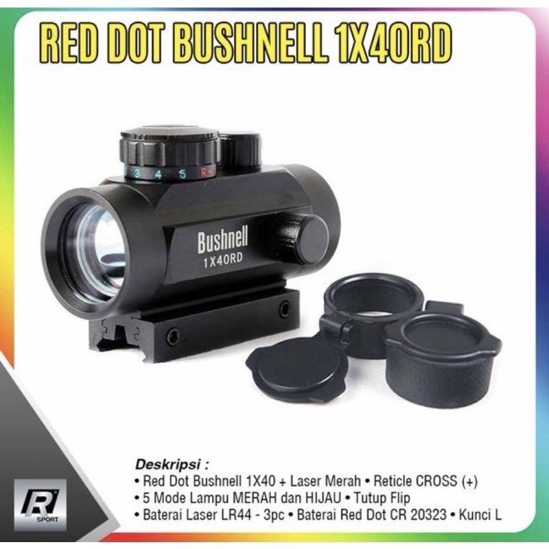 BAYAR DITEMPAT - Teleskop Bushnell 1x40 red dot / Reddot Rdl E'shop