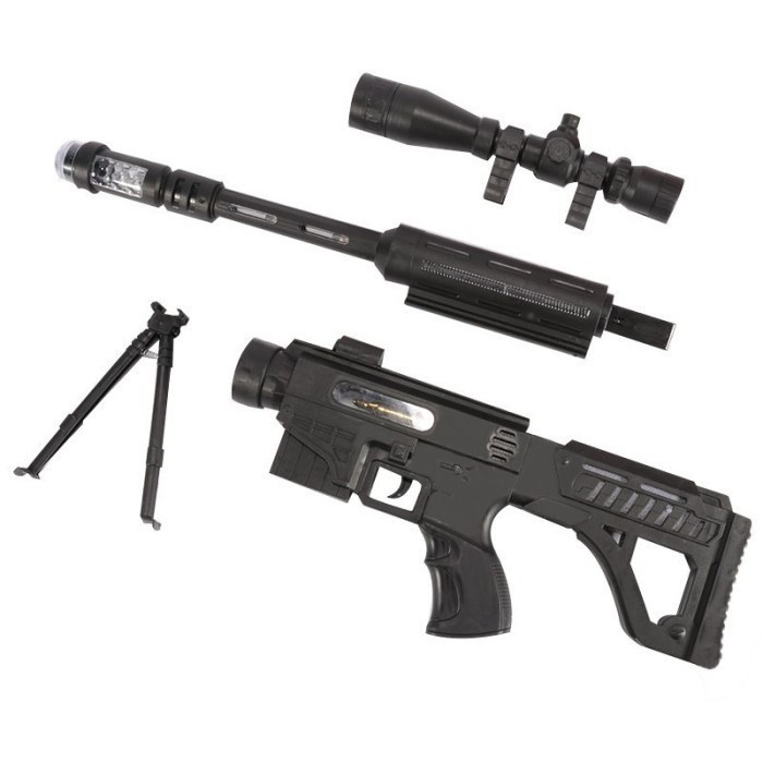 Narwajaya Mainan Anak Laki Laki Pistol Sniper Gun Pistol Anak Terdapat Lampu Laser Suara dan Proyekt
