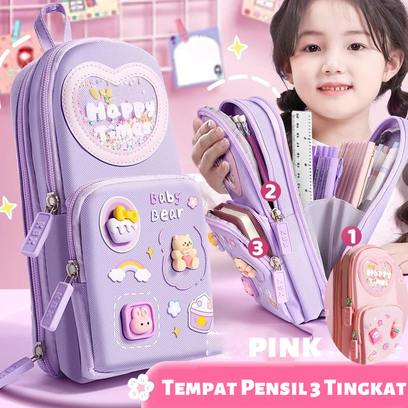 

Tempat Pensil Kotak 3D Anak Lucu Besar / Kotak Pensil / Tempat Pensil Berkapasitas Besar-Hadiah Musim Sekolah