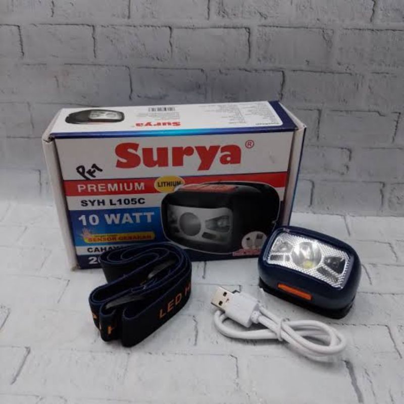 JAKLUIS_SHOP Senter Kepala Surya SYH L105C/Senter Kepala Super Terang SURYA/Senter Lampu kepala/sepe