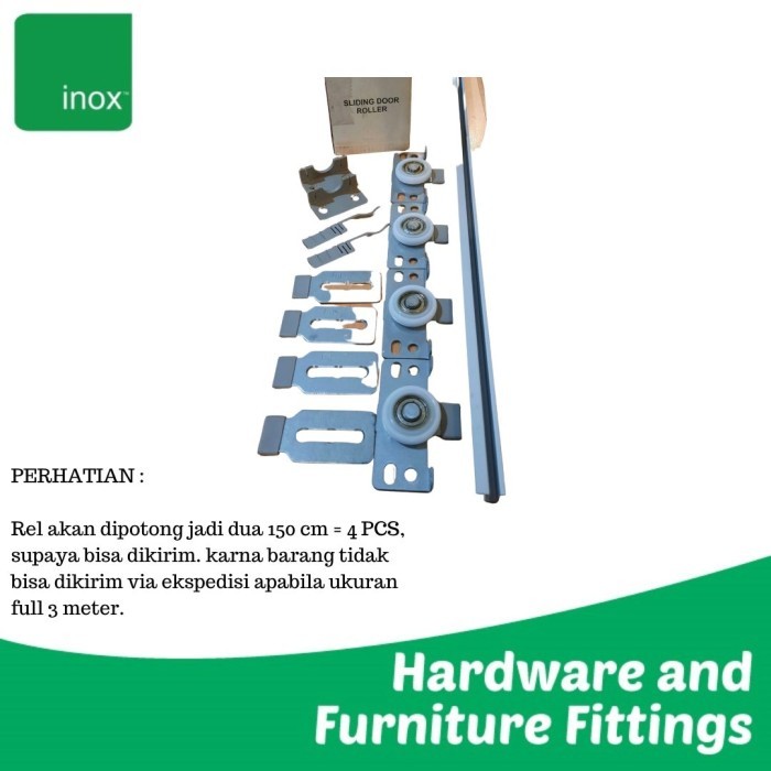 Rel sliding lemari / Rel pintu geser lemari / Rel sliding tanam SL-56