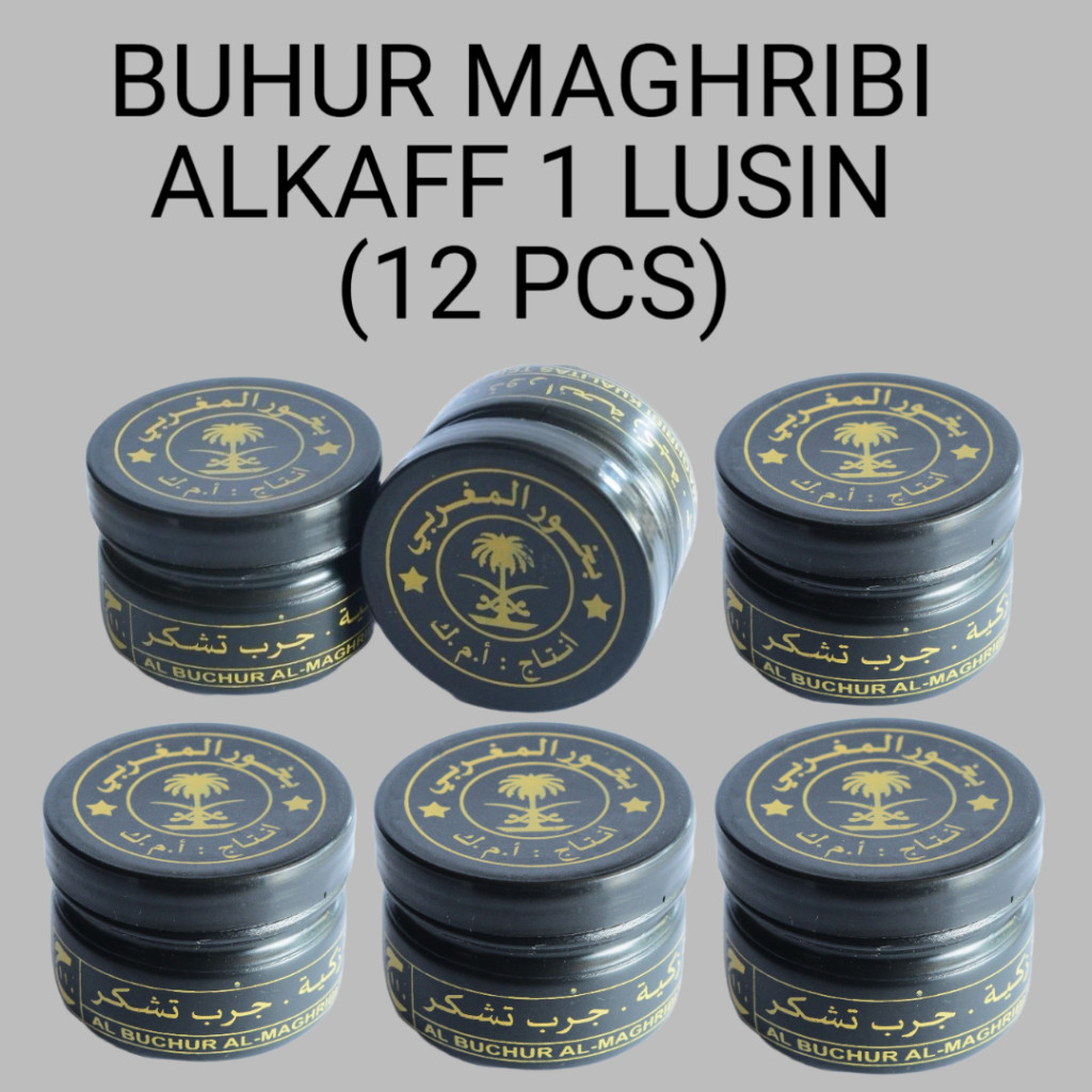 TERSEDIA BUKHUR ALMAGHRIBI ALKAFF 1 LUSIN MAGRIBI AL MAGHRIBI BAKHOOR BUHUR  DUPA GAHARU BUKHUR ORIG