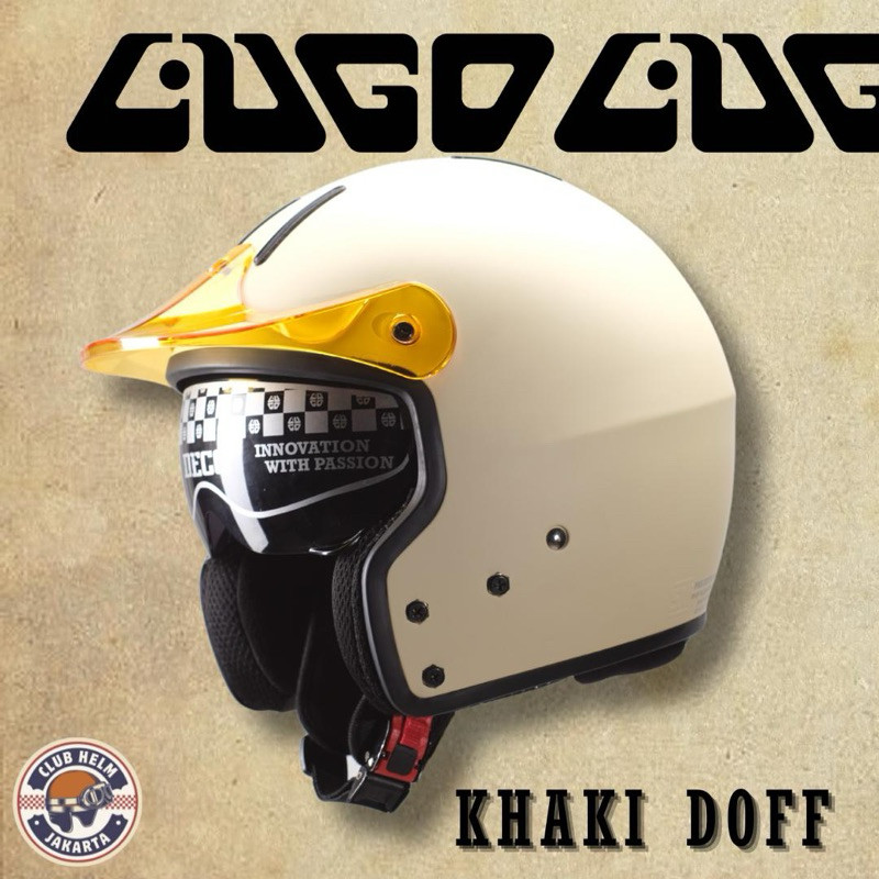 Helm Bogo Retro Dewasa Unisex Cowo Cewe Pria Wanita Classic Cakil LUGO DECO + PET