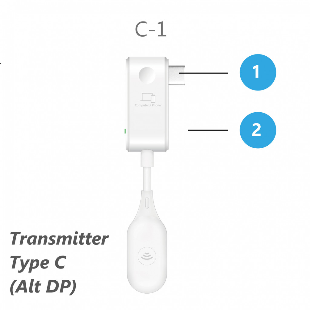 EZCast Compact Mate 2 HDMI Wireless Receiver and Transmitter Type C DP - C1R1