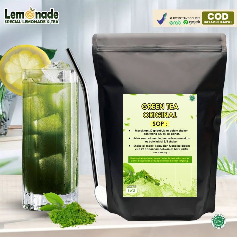 

Green Tea - Teh Hijau -Black Tea - Teh selasih 1KG / Bubuk Minum Premium