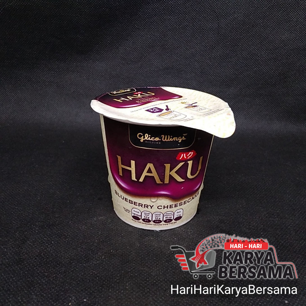 

MAKANAN BEKU ES KRIM ICE CREAM GLICO WINGS HAKU BLUEBERRY CHEESE CAKE CUP 110ML