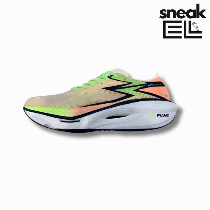 361° Flame 3 Yellow Green Original Sepatu Running Pria Wanita/Running Shoes 672412207-12