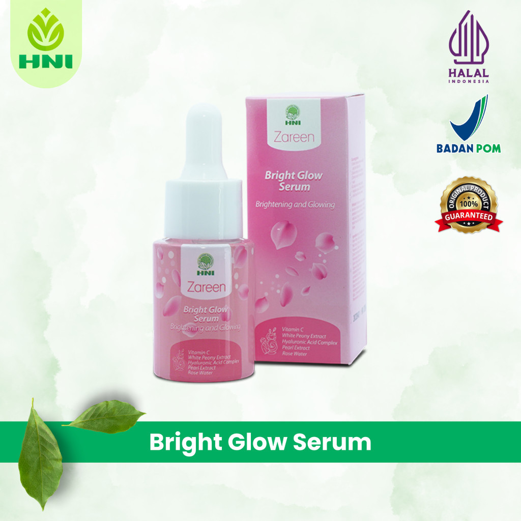 

ZAREEN BRIGHT GLOW SERUM HNI 60 ML - Serum untuk melembabkan kulit wajah
