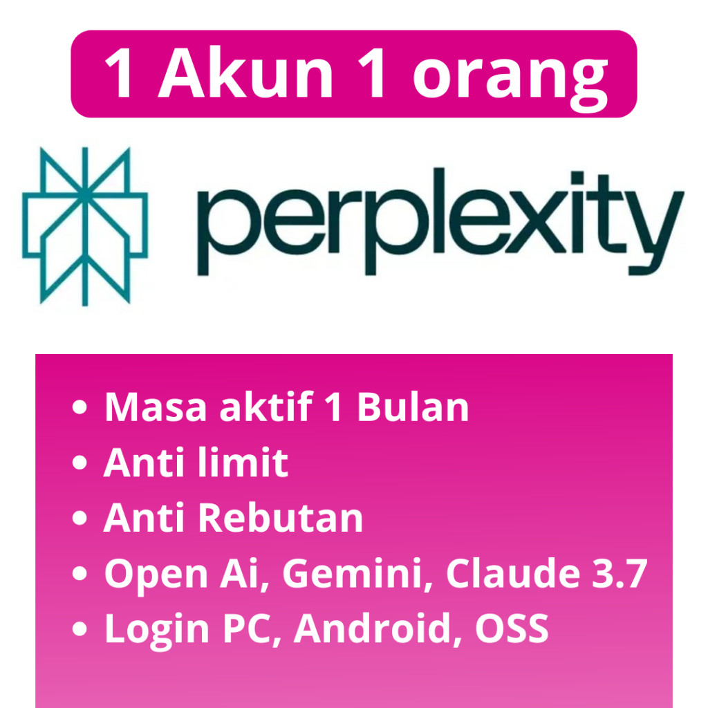 PERPLEXITY AI PRO PRIVATE ANTI REBUTAN DEEPSEEK CLAUDE OPEN AI 1 BULAN
