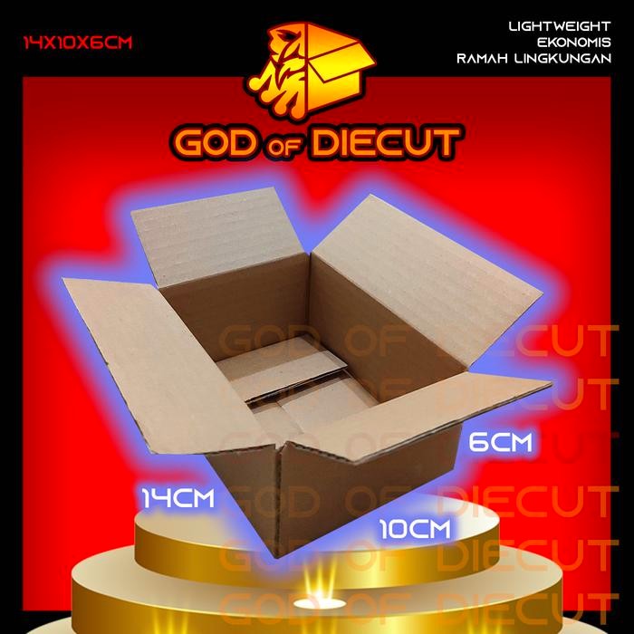 

14x10x6 cm kardus box kotak karton packing barang polos baru