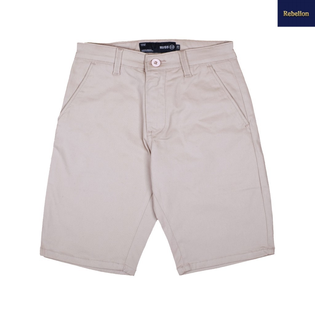 Russ Pants Celana Chino Pendek Pria Suspect Cream ( Up To Big Size )