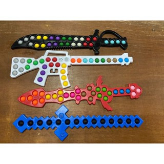 Mainan Anak Pop It Viral Simple Dimple Pedang Led Lampu