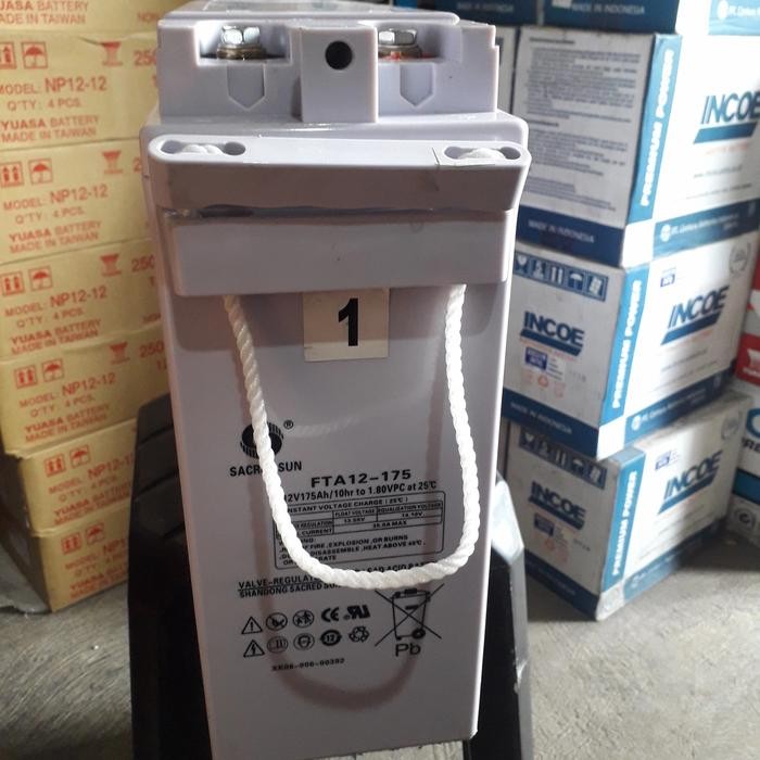 battery vrla sacred sun 12v 175ah good plts
