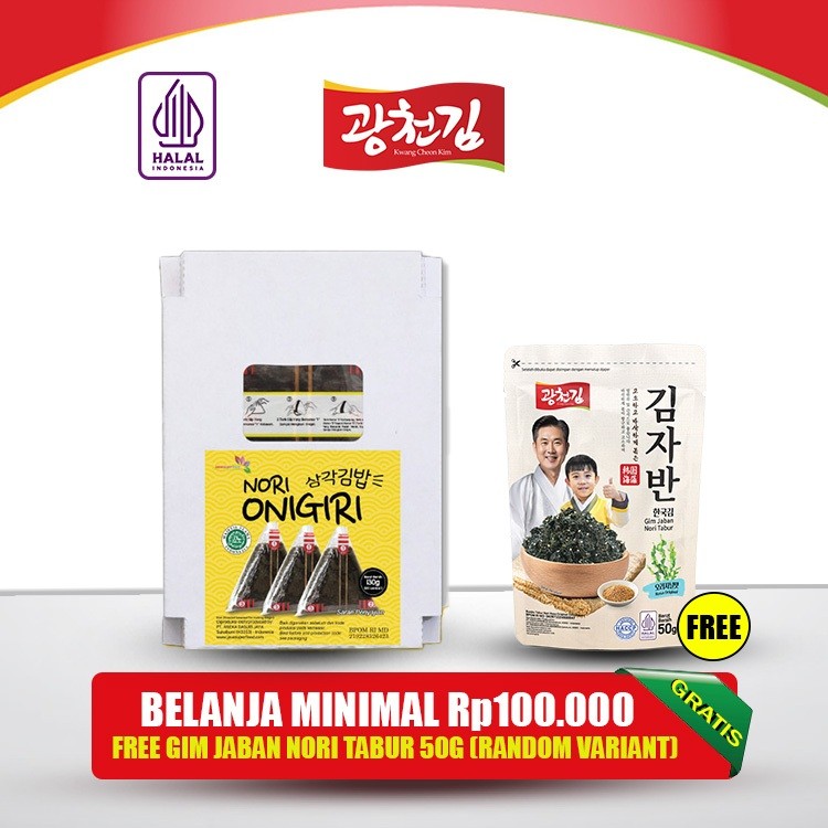 

KC. NORI ONIGIRI | Nori Wrapper Khusus Bungkus Nori Triangle / Sushi Nori (ISI 100 Lembar)