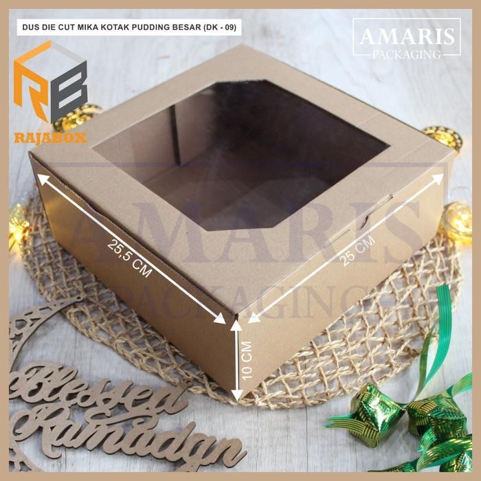 

76_cm Kardus Die Cut Mika Kotak Pudding Isi 10 Pcs DK-09 Amaris Packaging - Cokelat