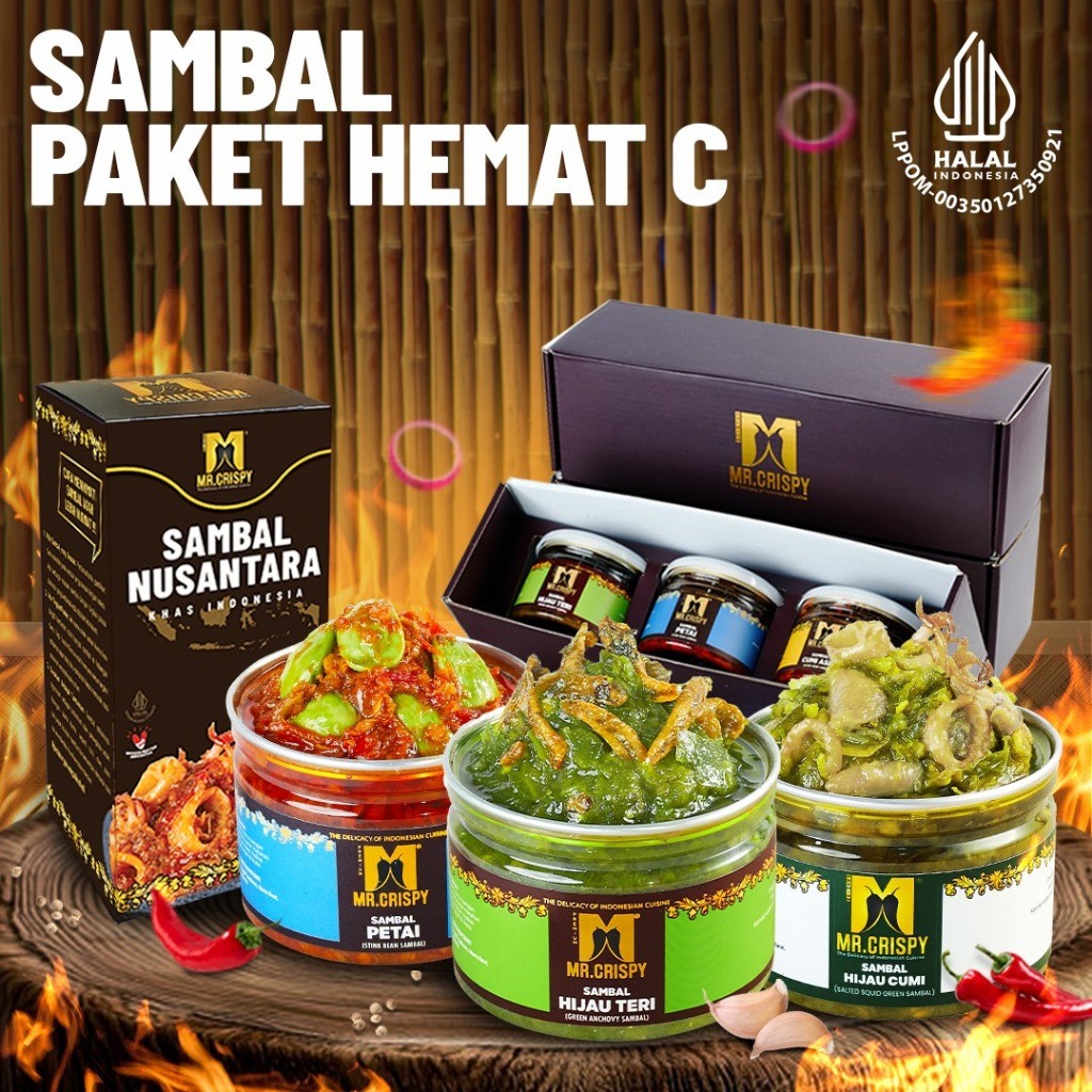 

PROMO!PAKET SAMBEL HEMAT C MR.CRISPY(KOTAK HMPERS)READY